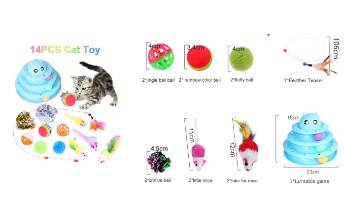 14 Piece Cat Toys Variety Pack