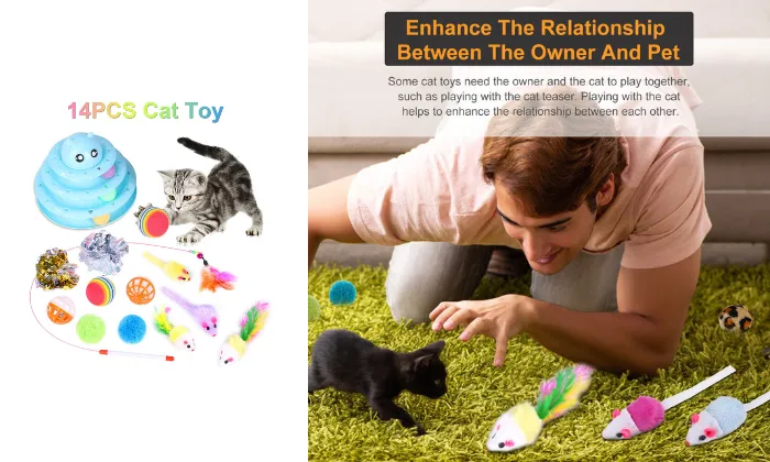 14 Piece Cat Toys Variety Pack