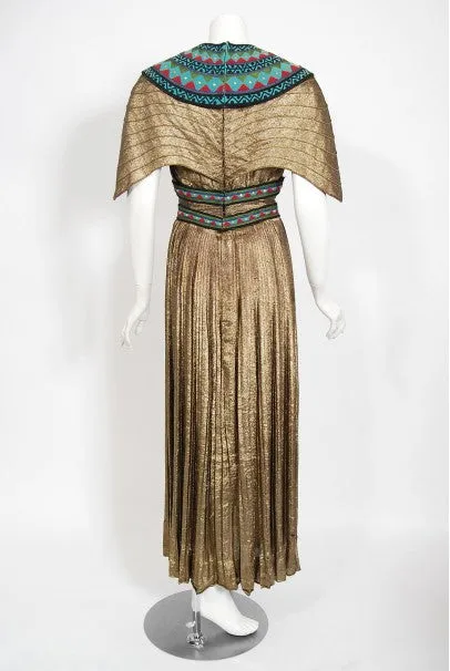 1951 Helen Rose Gold Lamé Egyptian 'The Great Caruso' Film-Worn Dress