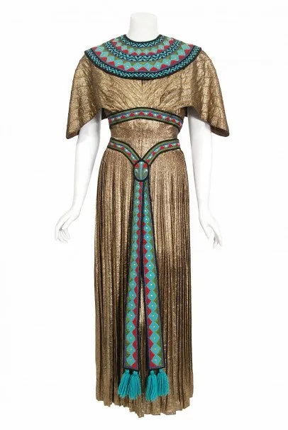 1951 Helen Rose Gold Lamé Egyptian 'The Great Caruso' Film-Worn Dress