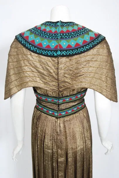 1951 Helen Rose Gold Lamé Egyptian 'The Great Caruso' Film-Worn Dress