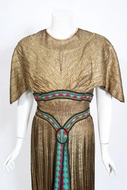 1951 Helen Rose Gold Lamé Egyptian 'The Great Caruso' Film-Worn Dress