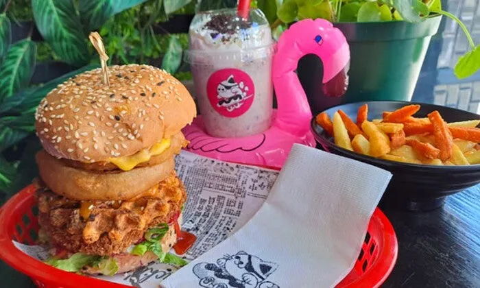 2 x Gourmet Burgers, 2 x Superb Sides and 2 x Gourmet Milkshakes at Plucky’s Fried Chicken Korean Style