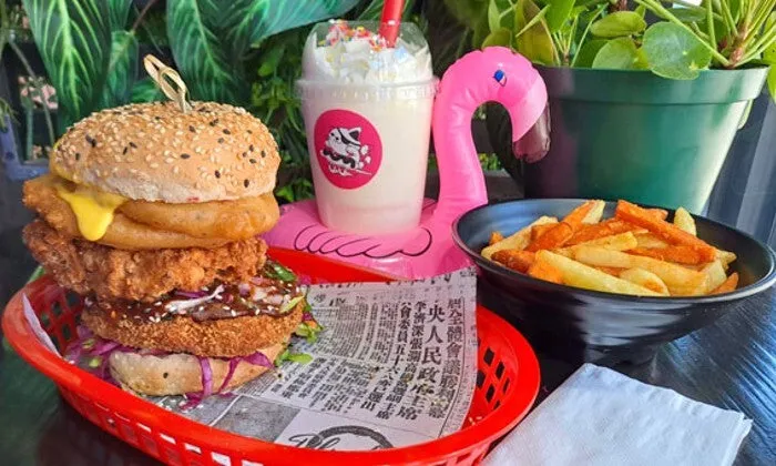 2 x Gourmet Burgers, 2 x Superb Sides and 2 x Gourmet Milkshakes at Plucky’s Fried Chicken Korean Style