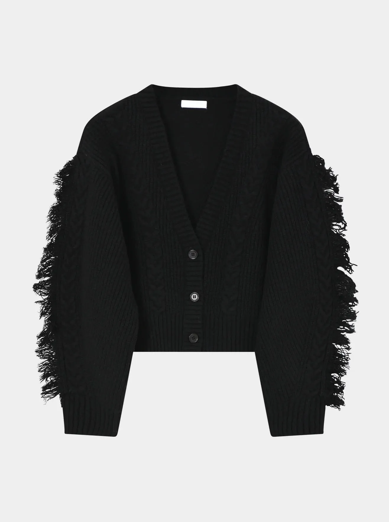 2ND DRIVE CHUNKY LAMBSWOOL CARDIGAN | BLACK