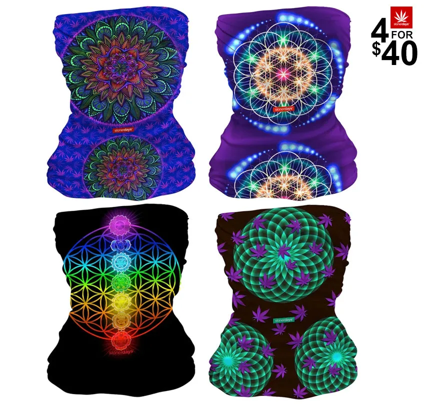 4 For $40 Mandala Neck Gaiter Combo