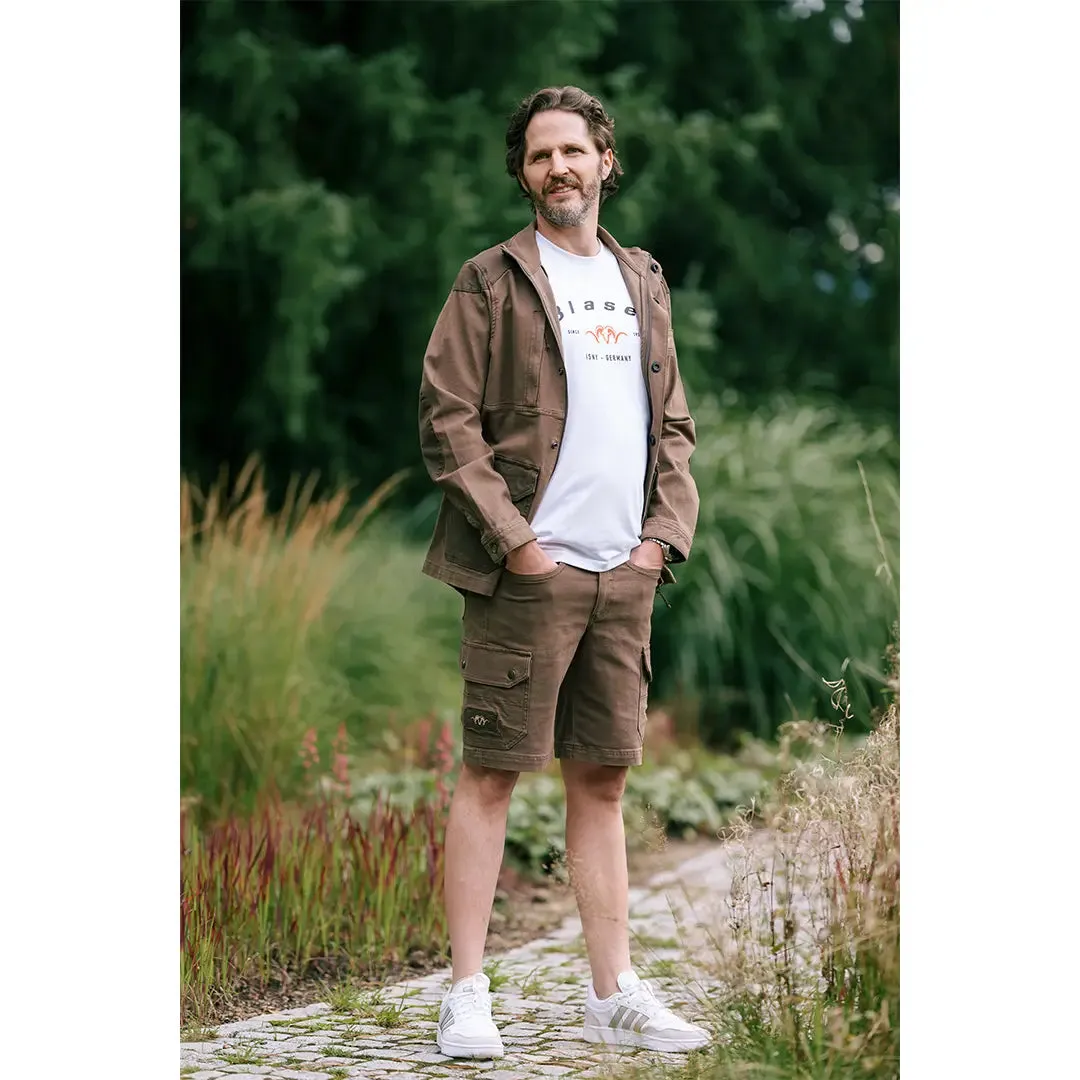 Austin Oxford Cotton Shorts - Teak by Blaser