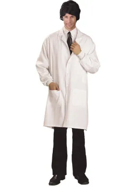 Basic White Doctor Lab Coat Mens Plus Size Costume