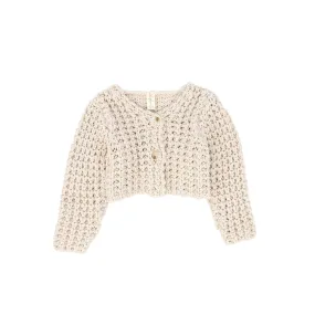 Bebe Jolee Beige Chunky Knit Cardigan