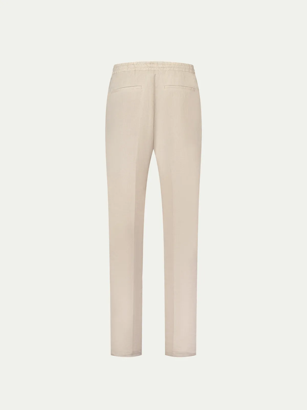 Beige Linen Seaside Trousers