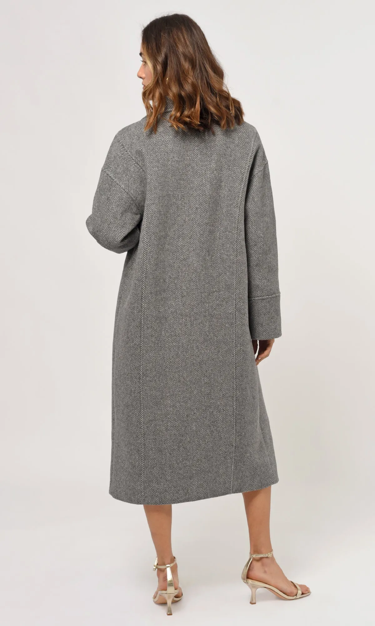 Bryce Chevron Oversized Coat