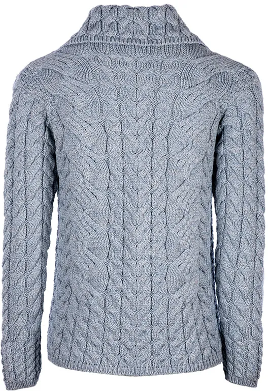 Buttoned Cable Knit Cardigan