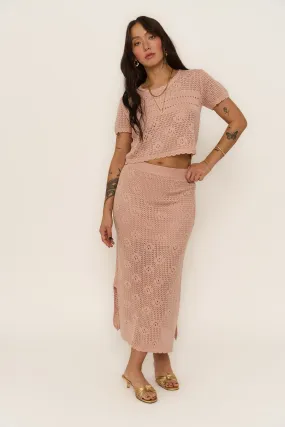 Camila Maxi Skirt - Rose