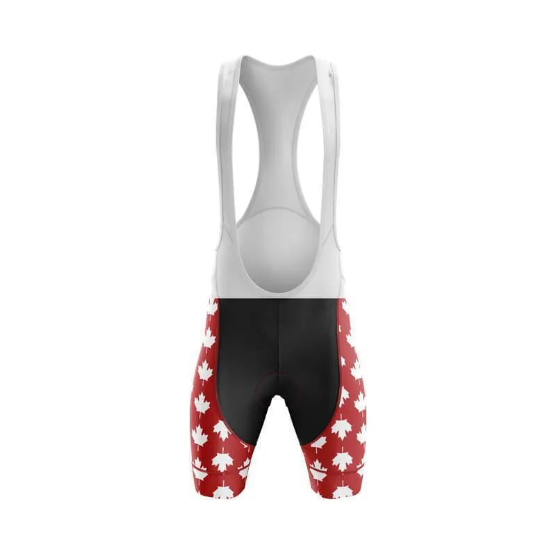 Canada Leaf Pattern Bib & Shorts