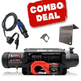 Carbon 12K - 12000lb Winch and Red Hook Installers Combo Deal