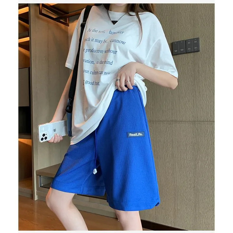 Casual High-Waisted Breathable Houndstooth Quick-Drying Sports Shorts