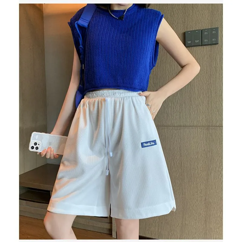 Casual High-Waisted Breathable Houndstooth Quick-Drying Sports Shorts