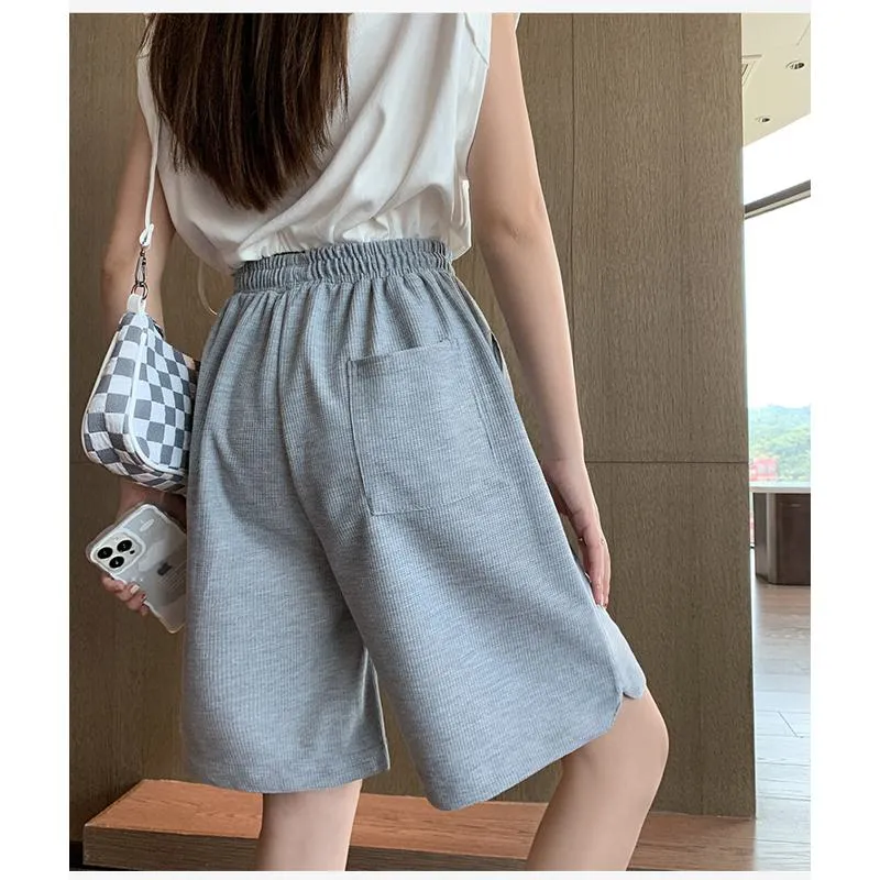 Casual High-Waisted Breathable Houndstooth Quick-Drying Sports Shorts