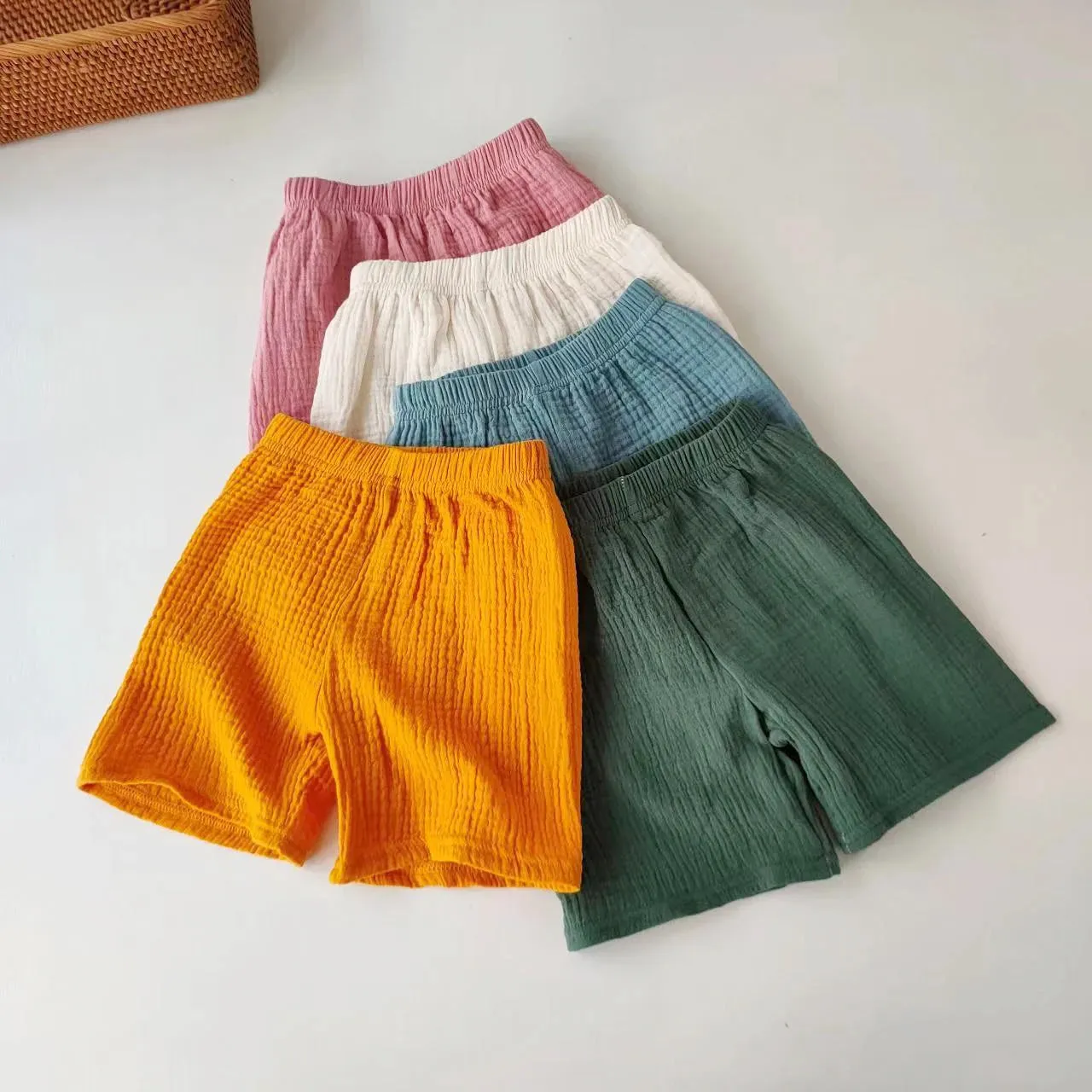 Children's Shorts Girls Boys Cotton Yarn Short Pants Summer Children's Girls Soft And Breathable Capris Baby Clothes