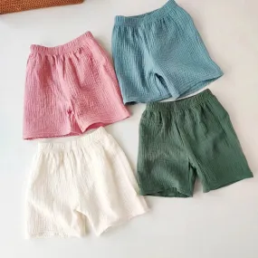 Children's Shorts Girls Boys Cotton Yarn Short Pants Summer Children's Girls Soft And Breathable Capris Baby Clothes