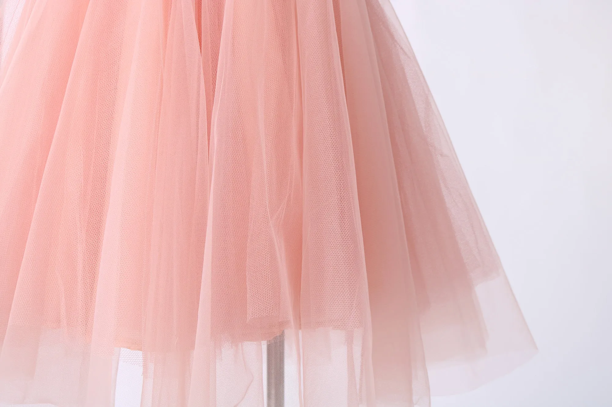 Classic Layered Tulle Midi Skirt - Ballet Pink