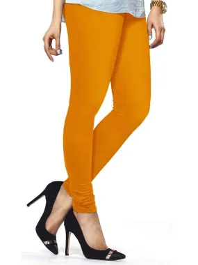 Cotton Lycra Churidar Free Size Mustard Leggings