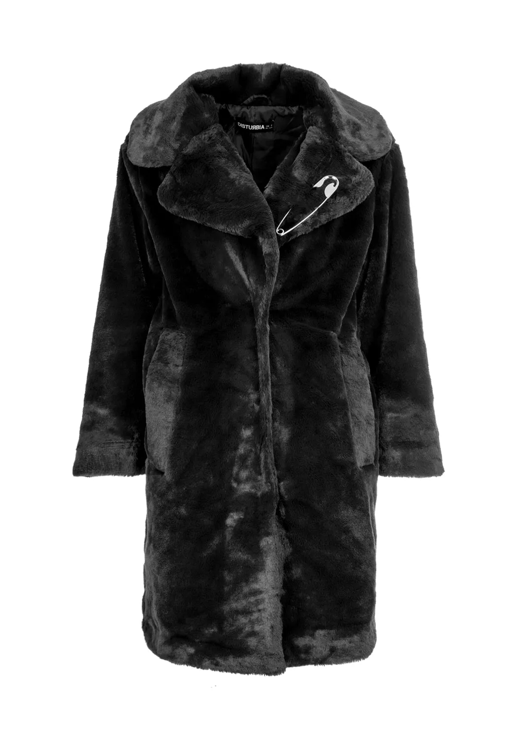 Creature Oversized Fur Coat - Black