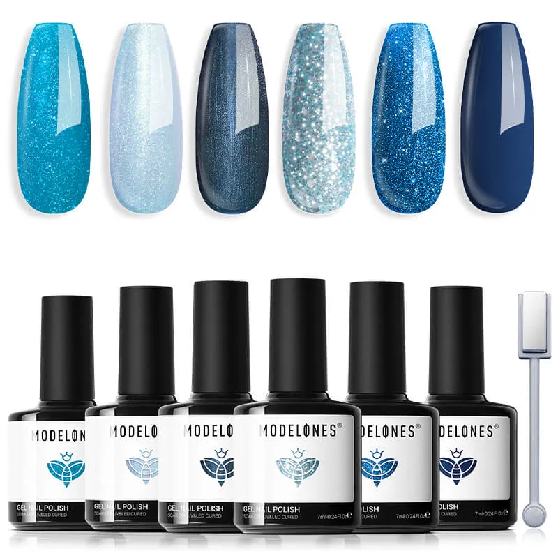 Cyan Forest- 6 Shades Gel Nail Polish Set 7ml