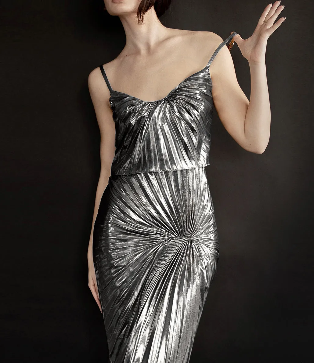 Dazed Dress Floor Length Metallic