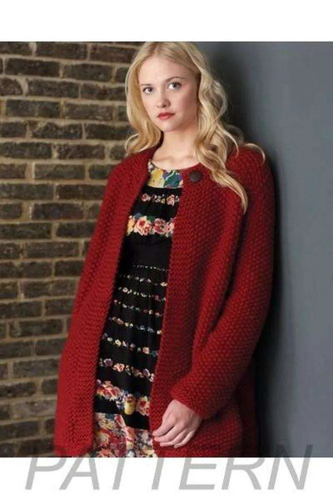 Debbie Bliss Moss Stitch Coat PATTERN ONLY