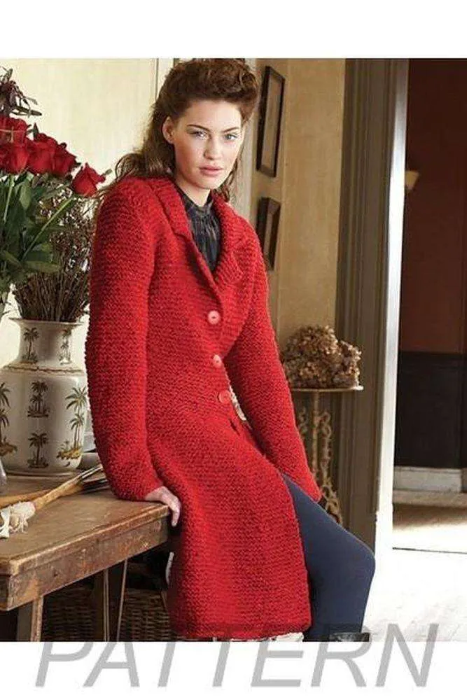 Debbie Bliss Riding Coat PATTERN ONLY