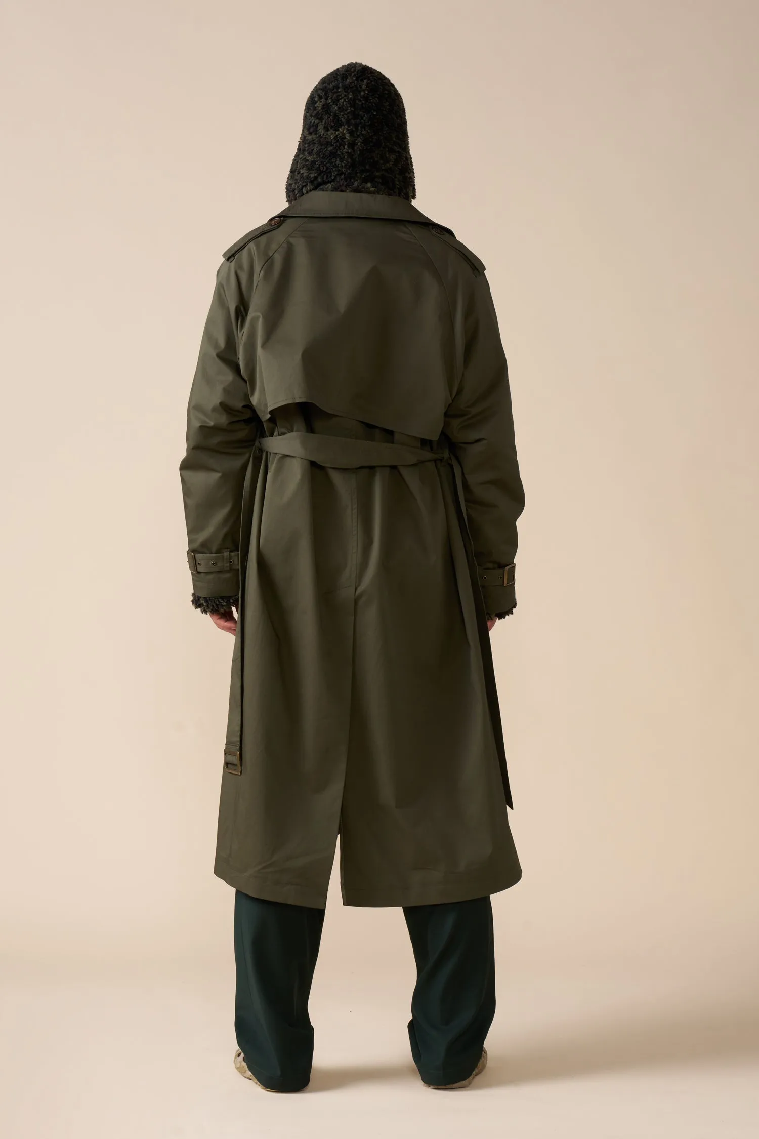 Double Gun Flap Trench Coat