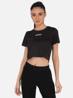 DriDOT Black Long Back Crop Top RWW2025