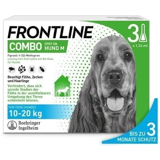 FRONTLINE Combo Spot on Hund M, Against ticks, fleas and biting lice in dogs