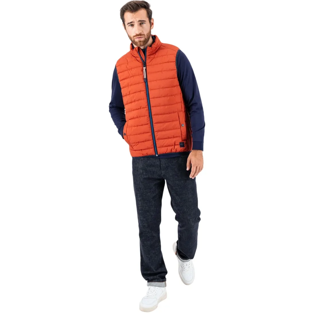 Fynch-Hatton Modern Plain Quilted Eco Gilet Flame 14142601