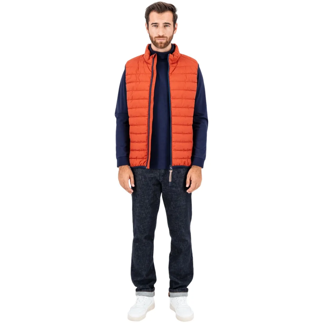 Fynch-Hatton Modern Plain Quilted Eco Gilet Flame 14142601