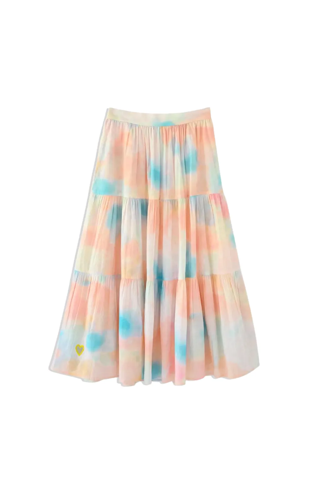 Gabrielle Maxi Skirt Printed, Cyan