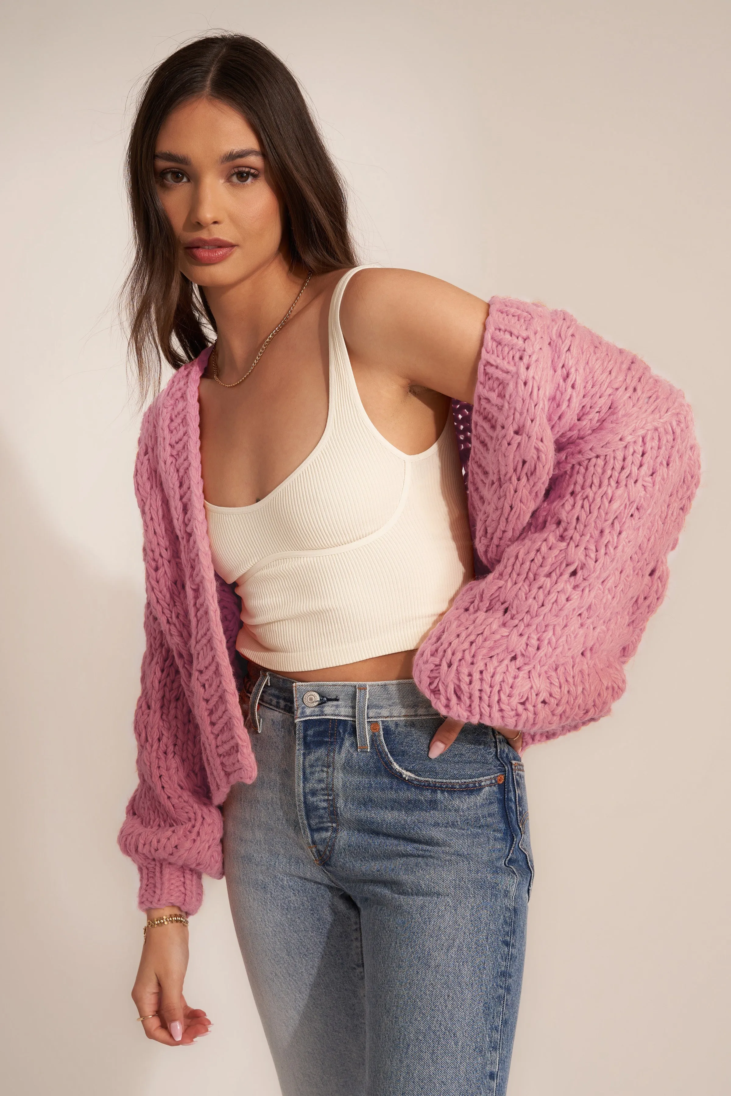 Gigi Cardigan - Baby Pink