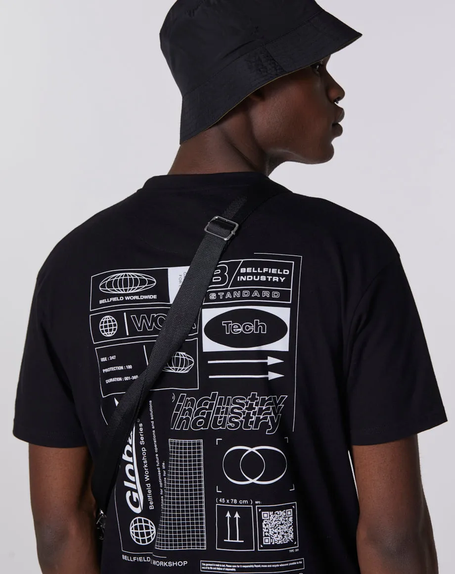 GLOBAL WORKSHOP PRINTED T-SHIRT | BLACK