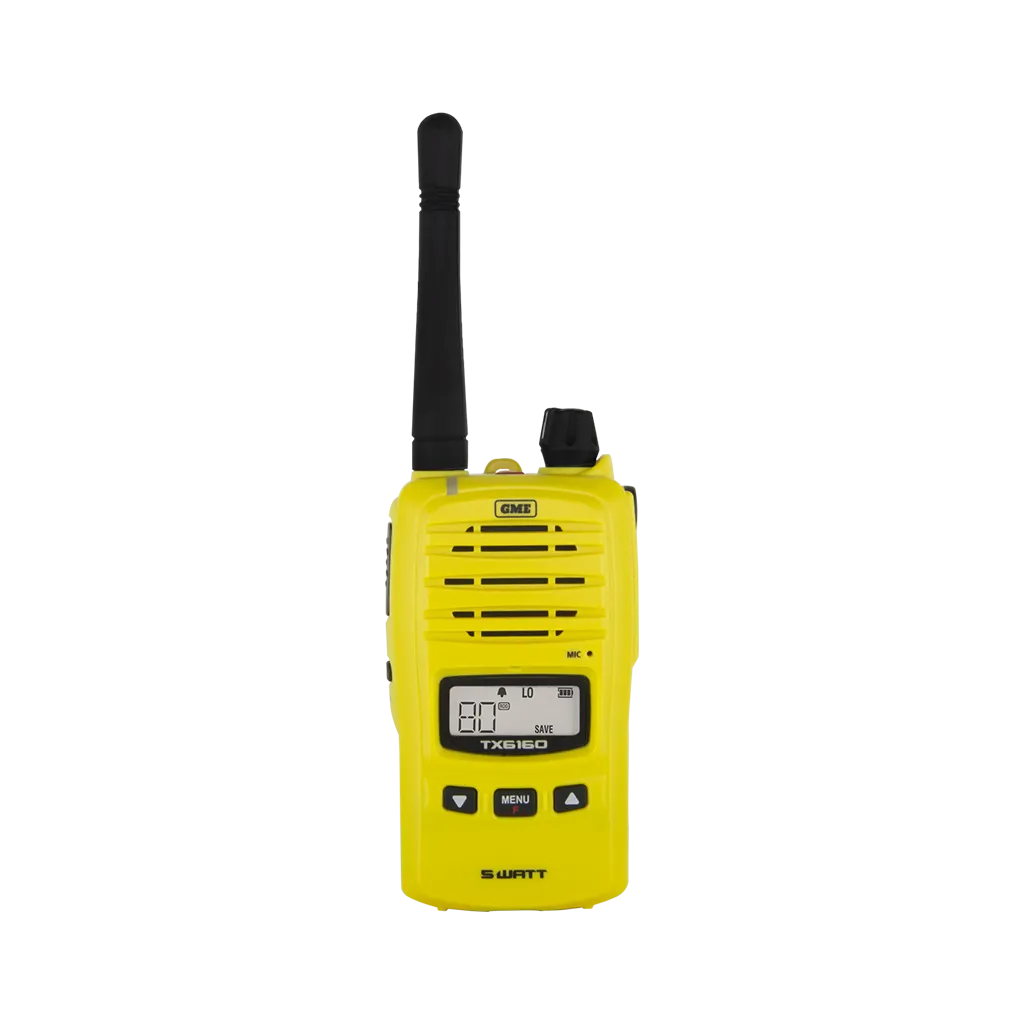 GME 5/1 Watt UHF CB Handheld Radio IP67 Yellow - TX6160XY