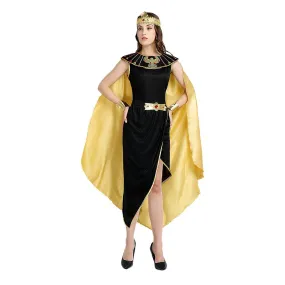 Gold & Black Roman Queen Adults Halloween Costume Dress Up