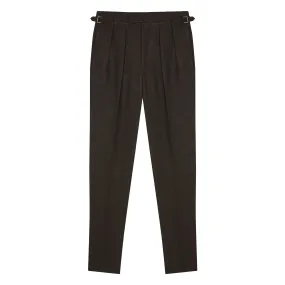 Grant Dark Grey Fresco Wool Trousers