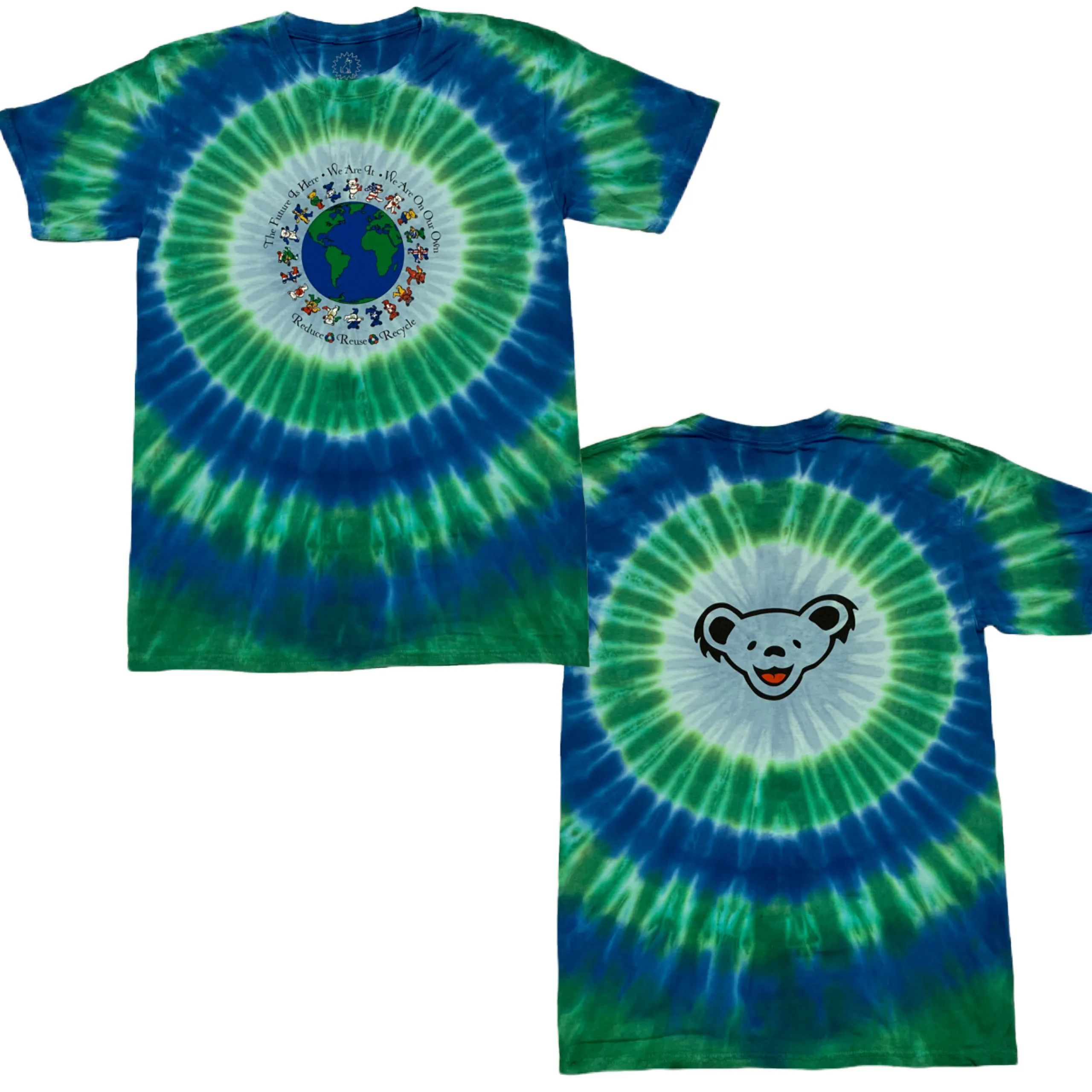 Grateful Dead Flag Bears Adult tie dyed t-shirt