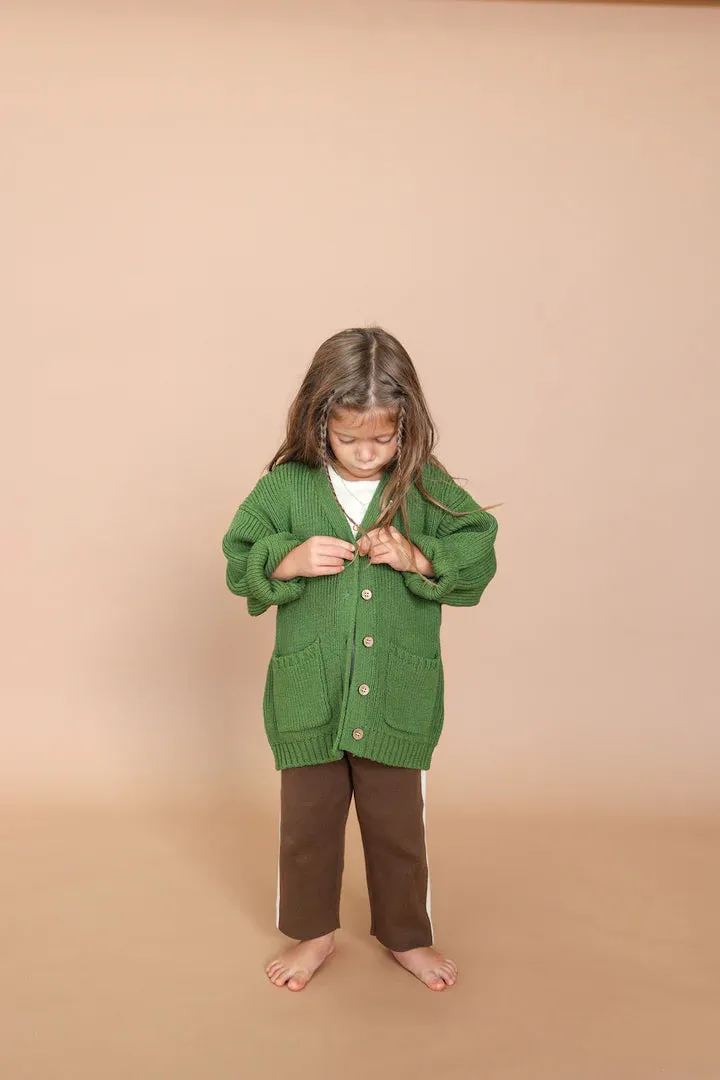 Grown - Pocket Cardigan - Verde