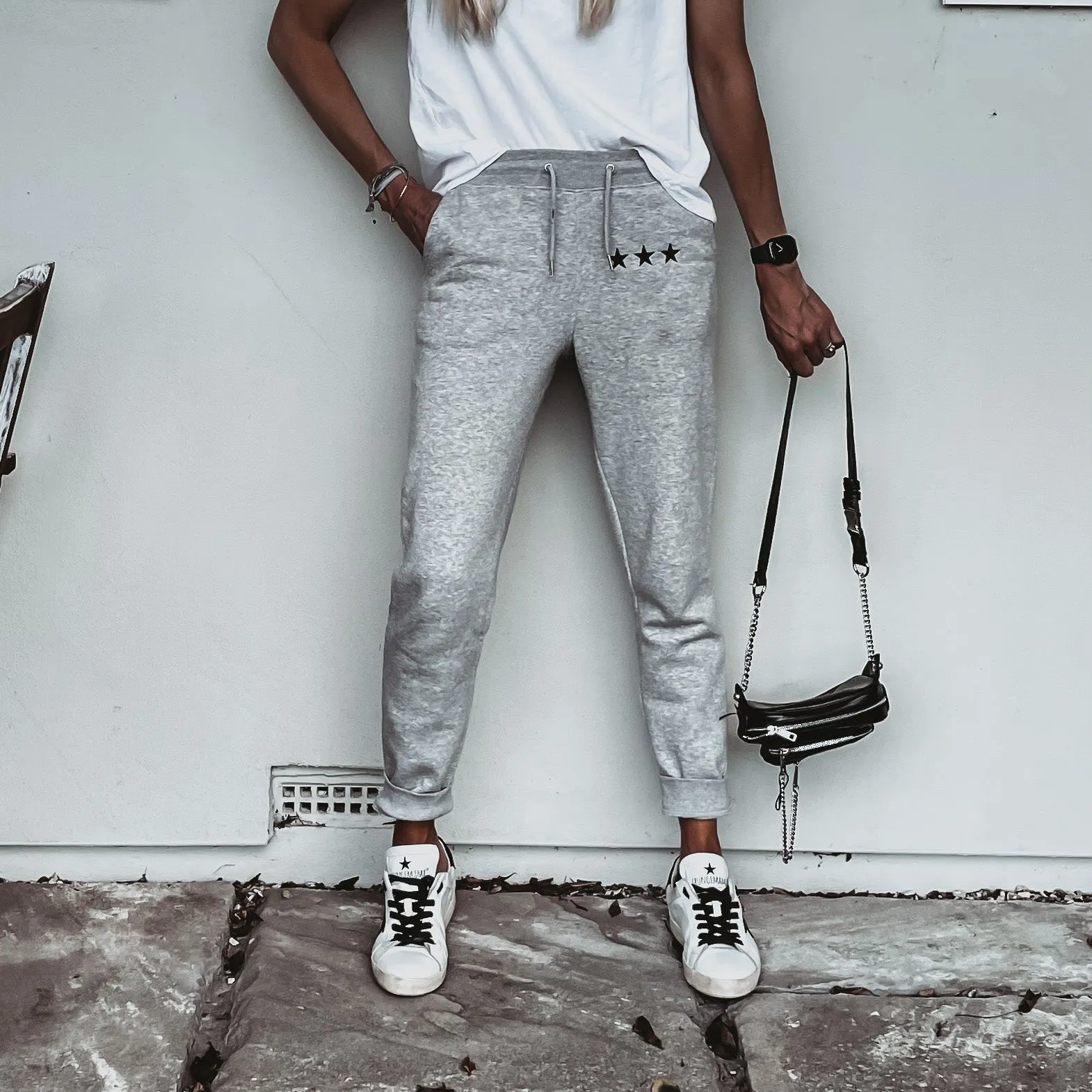 Heather grey IBIZA joggers *relaxed fit* *new*