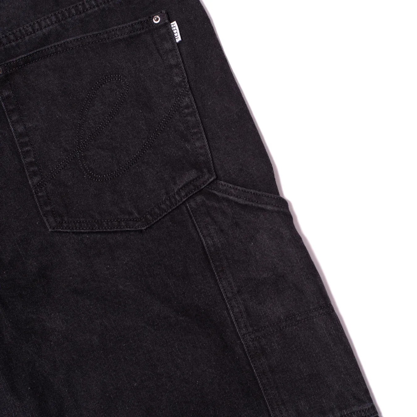 Hoddle Ranger 16o Denim Double Knee Carpenter Jean: Black