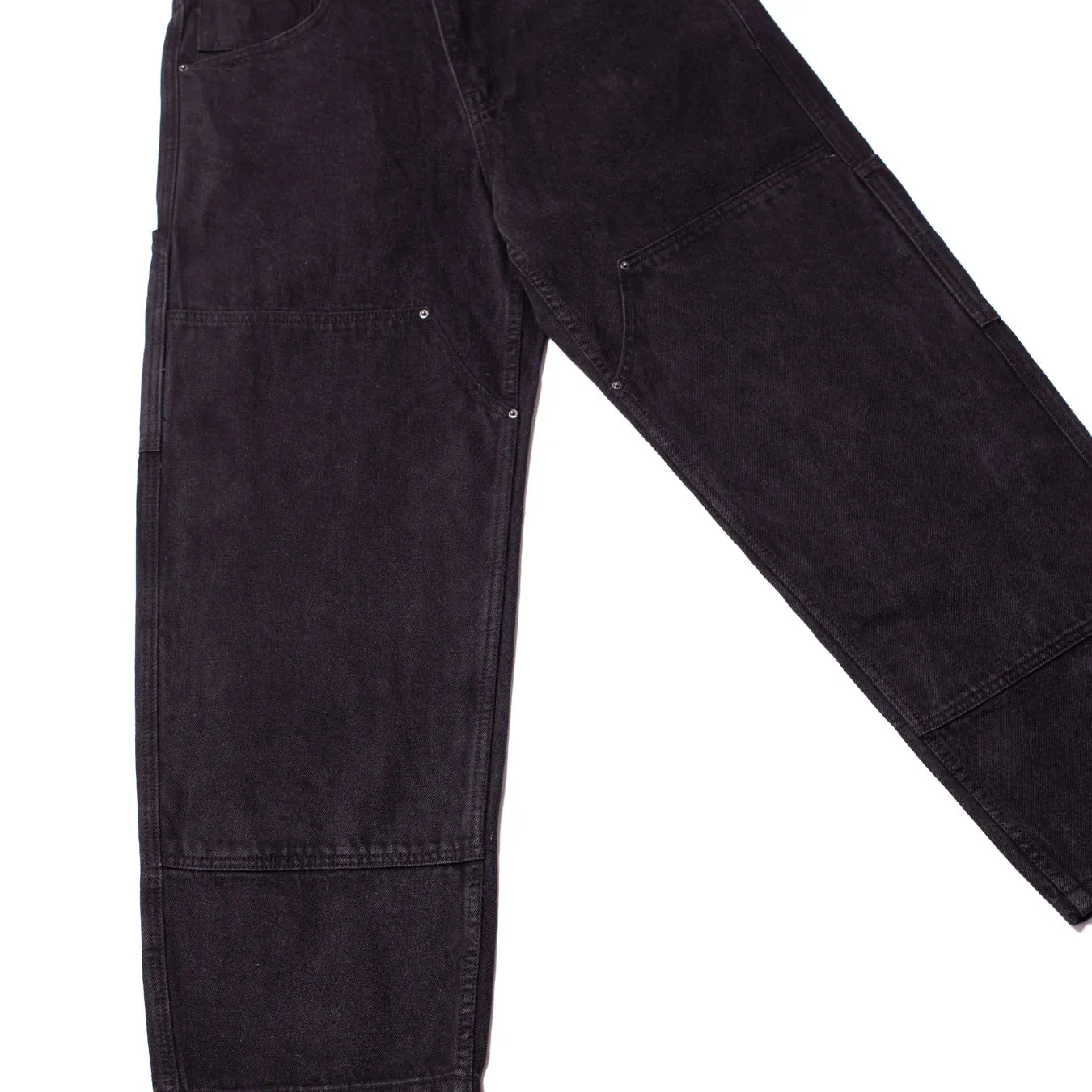 Hoddle Ranger 16o Denim Double Knee Carpenter Jean: Black