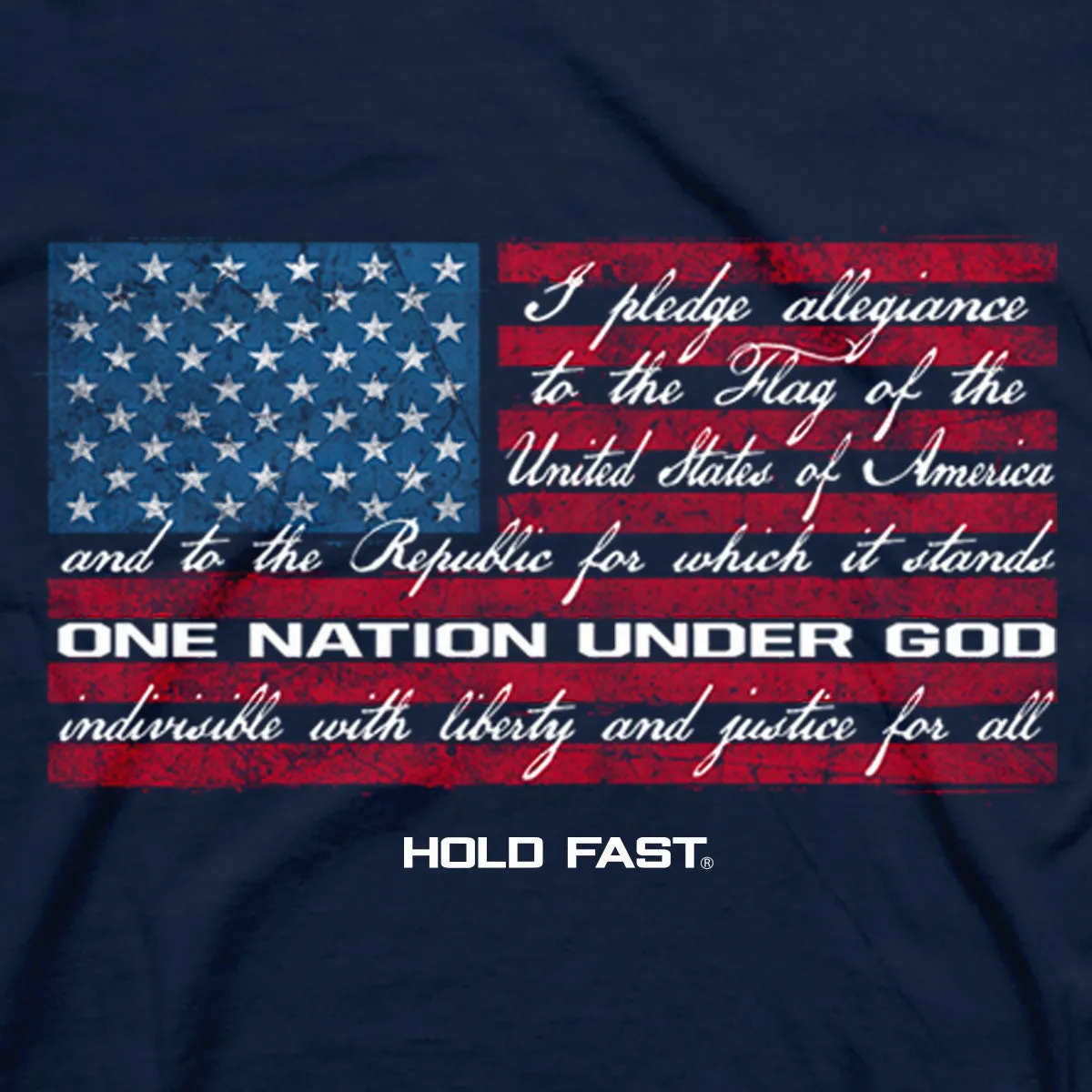 HOLD FAST Mens T-Shirt Pledge Flag