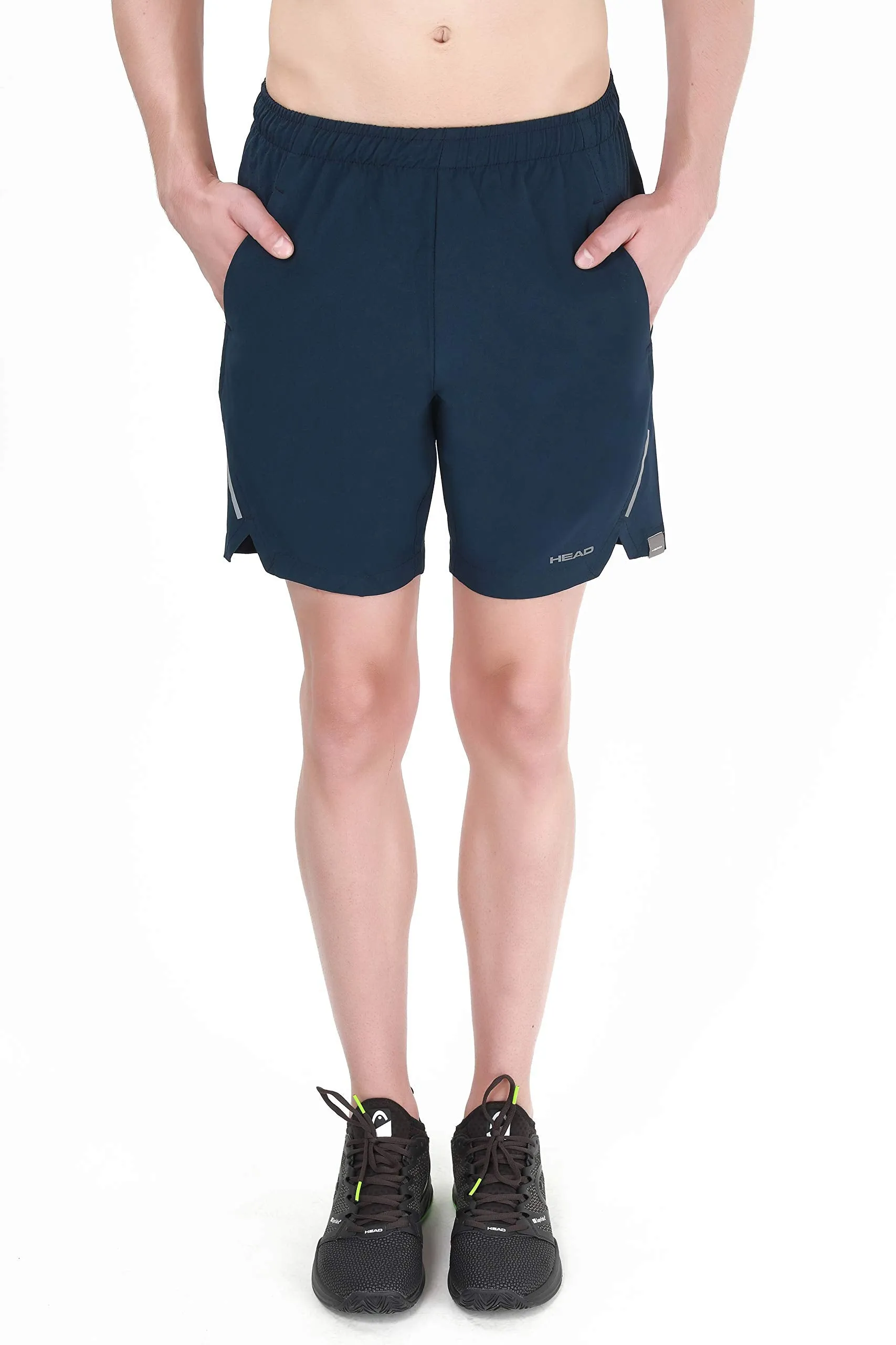 HPS-1087 Polyester Tennis Shorts for Mens | Size - Medium | Colour - Dark Navy