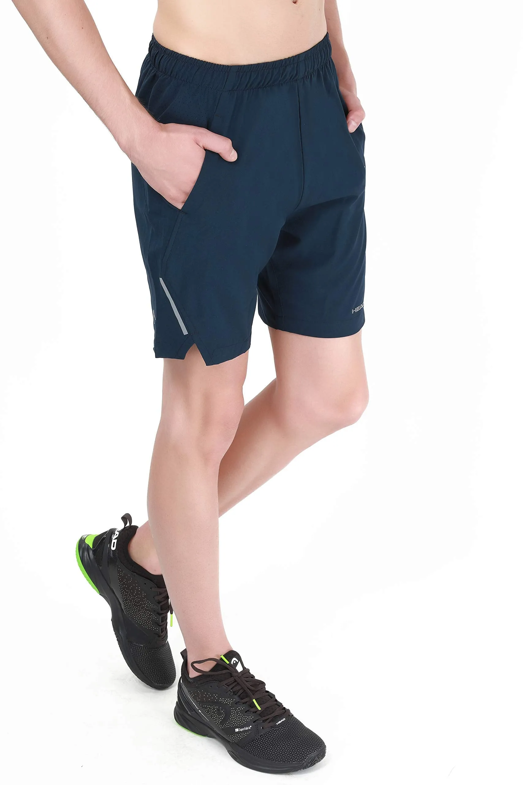 HPS-1087 Polyester Tennis Shorts for Mens | Size - Medium | Colour - Dark Navy